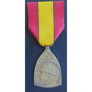 BELGIQUE : médaille commémorative de la 1° guerre mondiale 1914-1918 en bronze (L290)