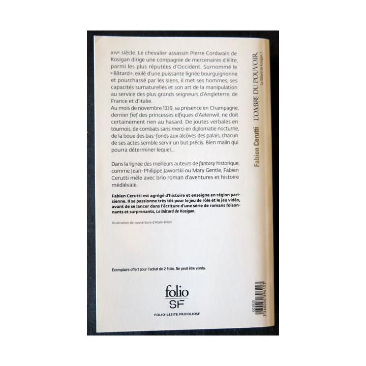 L'ombre du pouvoir - Le bâtard de Kosigan de Fabien Cerutti aux Editions Gallimard