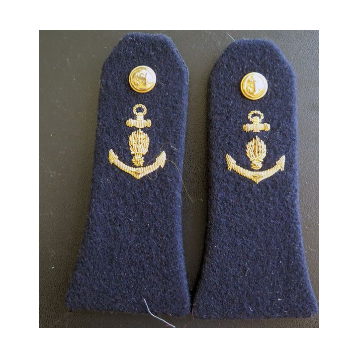 Paire d'épaulette de la gendarmerie maritime en cannetille 