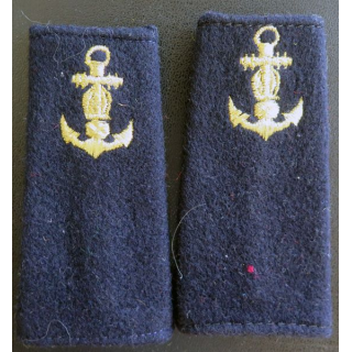 Paire de fourreau d'épaule de la gendarmerie maritime en fils dorés