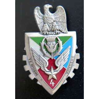 4° RHCM : insigne du 4° régiment d'hélicoptères de commandement et de manuvre de fabrication Delsart G. 3311