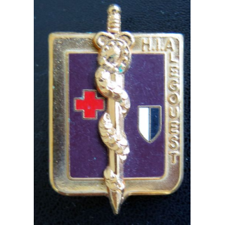 HIA LEGOUEST : Insigne métallique de l'hôpital d'instruction des armées Legouest de fabrication Ballard G. 4026