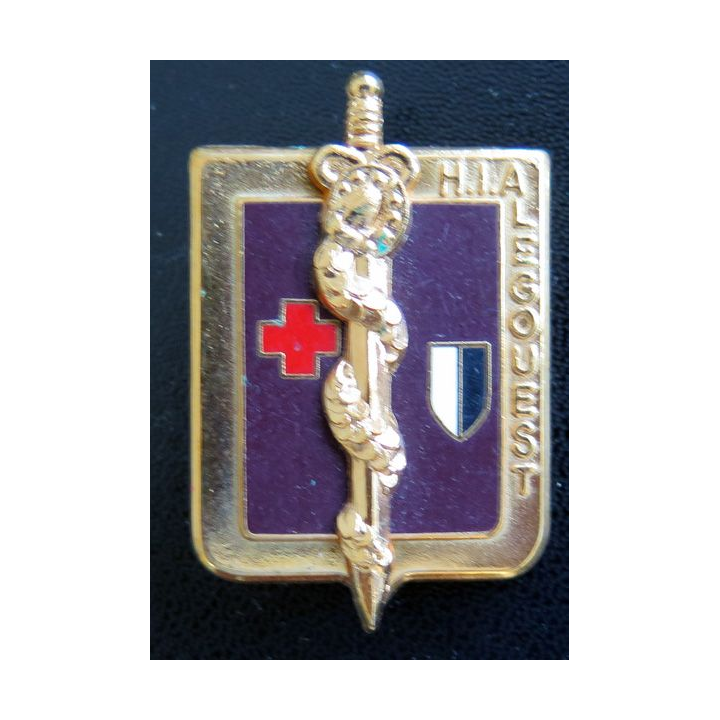 HIA LEGOUEST : Insigne métallique de l'hôpital d'instruction des armées Legouest de fabrication Ballard G. 4026