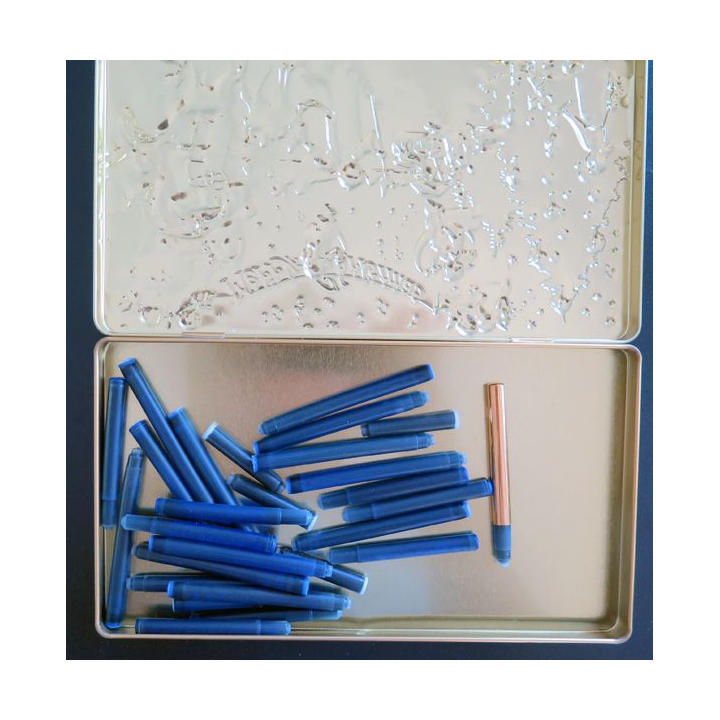 Boite de Noël 12 x 21 cm avec cartouches d'encre pour stylos encre