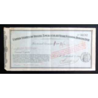 Obligation consolidée du Brésil 5 % 40 ans 1931 série F de 8 shillings