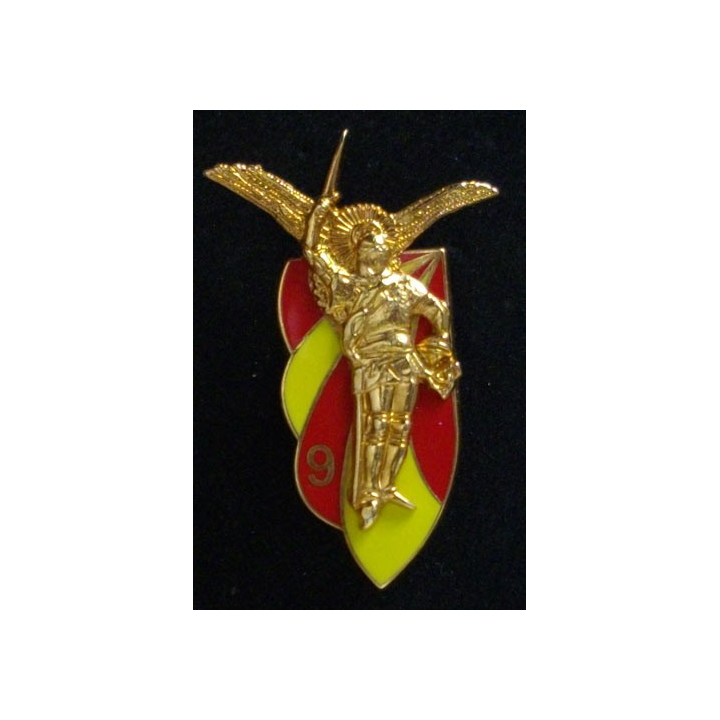 9° RCP : 9° RÉGIMENT DE CHASSEURS PARA FOND ROUGE ET JAUNE
