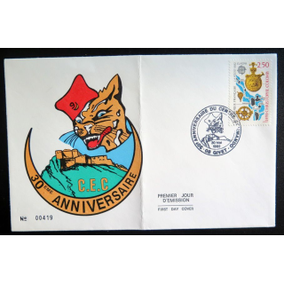 CEC GIVET : Enveloppe 1° Jour du 30° anniversaire du Centre d'entrainement Commando de Givet