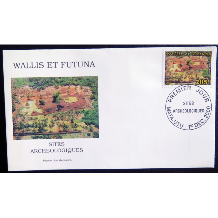 Enveloppe 1° Jour des sites archéologiques de Wallis et Futuna 1° décembre 2000