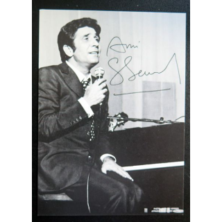 Carte Postale de Gilbert Bécaud dédicacée