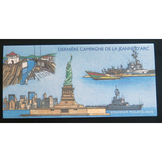 Bloc et carte de 2 timbres dernière campagne de la Jeanne d'Arc