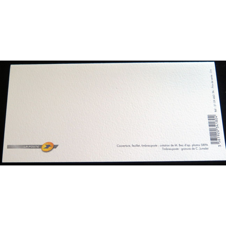 Bloc et carte de 2 timbres dernière campagne de la Jeanne d'Arc