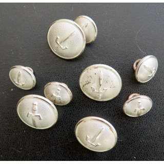 Lot de 9 boutons de la police de la Côte d'Ivoire