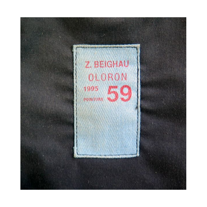 Tarte ou béret de Montagne des chasseurs alpins BEIGHAU OLORON 1995 taille 59 avec insigne