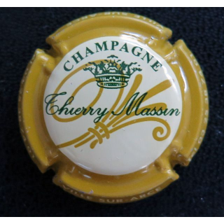 Capsule Muselet de bouteille de champagne MASSIN Thierry n° 5 contour vert olive