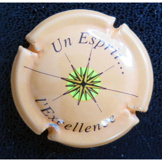 Capsule Muselet de bouteille de champagne BARON-FUENTE n°15 fond jaune orangé