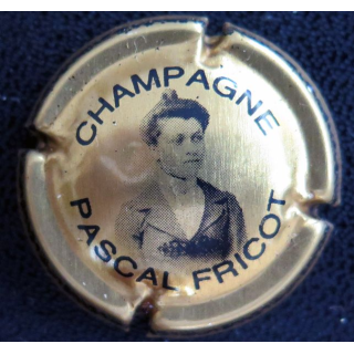 Capsule Muselet de bouteille de champagne FRICOT Pascal n° 2 Or et noir