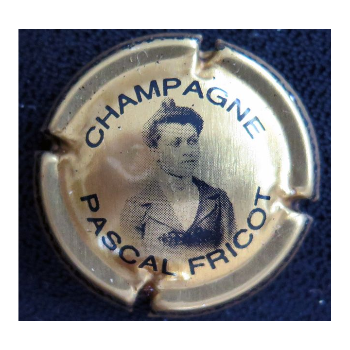 Capsule Muselet de bouteille de champagne FRICOT Pascal n° 2 Or et noir