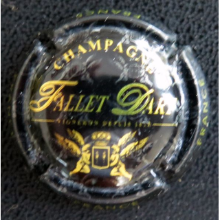 Capsule Muselet de bouteille de champagne FALLET-DART n° 19a Noir et or