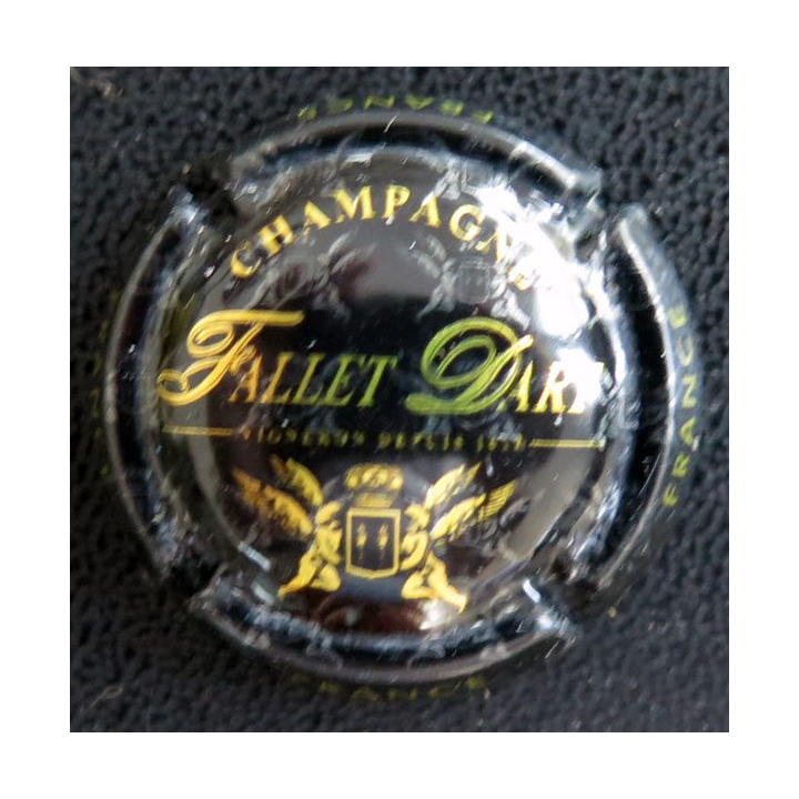 Capsule Muselet de bouteille de champagne FALLET-DART n° 19a Noir et or