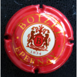 Capsule Muselet de bouteille de champagne Boizel n° 12 rouge vif