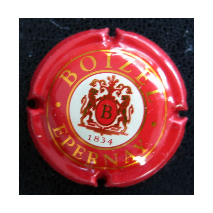 Capsule Muselet de bouteille de champagne Boizel n° 12 rouge vif