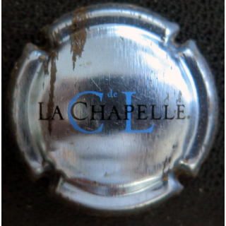 Capsule Muselet de bouteille de champagne CL De la Chapelle n° 16 fond Bleu clair