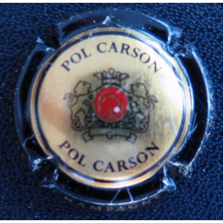Capsule Muselet de champagne Pol Carson n° 2 Or contour noir 