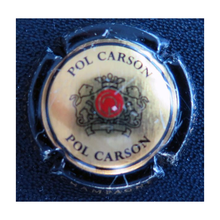 Capsule Muselet de champagne Pol Carson n° 2 Or contour noir 