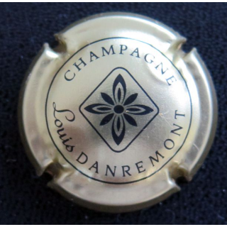 Capsule Muselet de bouteille de champagne DANREMONT Louis n° 2 Or et noir