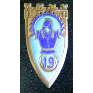 19° RG : 19° régiment du Génie de fabrication Courtois en émail