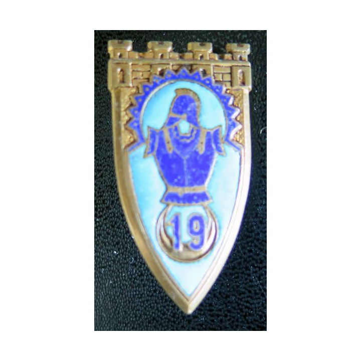 19° RG : 19° régiment du Génie de fabrication Courtois en émail
