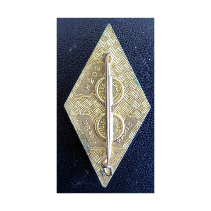 1° RG : insigne métallique du 1° régiment du génie de fabrication Drago H. 209