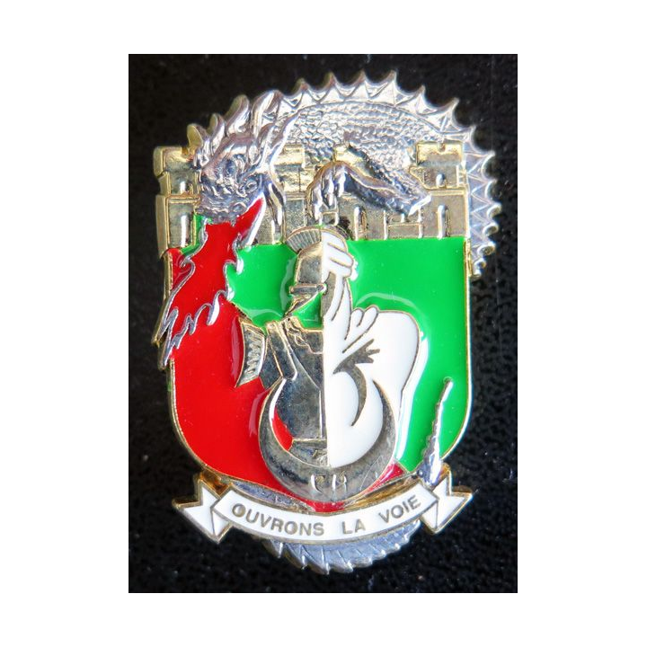 19° RG CA : insigne de la compagnie d'appui du 19° Régiment du Génie de fabrication Arthus Bertrand