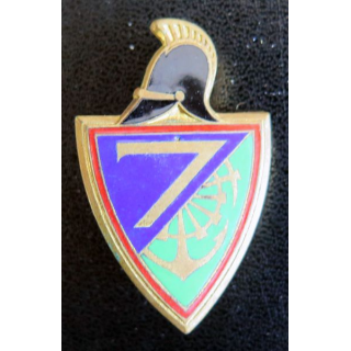 7° RG : insigne du 7° régiment du génie de Drago H. 214 en émail 