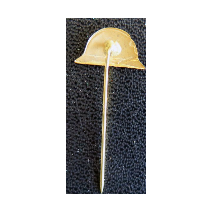 épinglette casque Adrian hauteur 3,8 cm métal doré