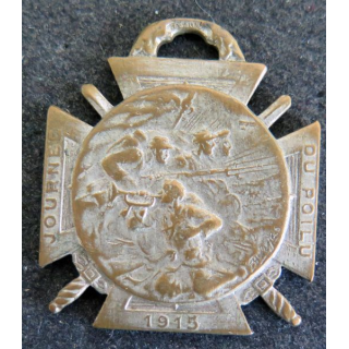 JOURNEE 1915  :  médaille métallique de la journée du poilu 1915 25 / 26 décembre ...