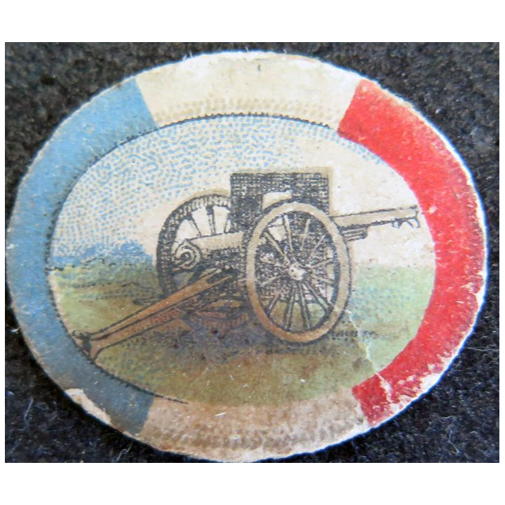 Lot de 7 insignes cartonnés de la journée du canon de 75 1914