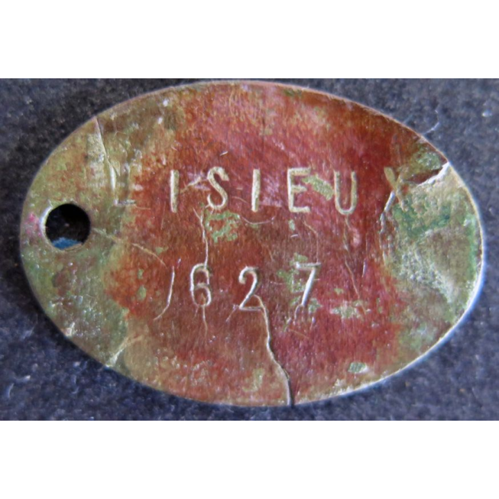 Médaille en métal de HUET Zéphyr 1891 à Lisieux n° 627 et médaillede la vierge