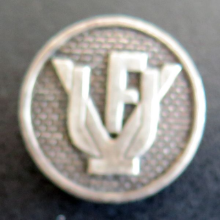 UVF : Insigne métallique en réduction politique communiste français 20 mm Mourgeon Paris