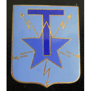 Insigne des transmetteurs isolés de hauteur 36  mm en émail 