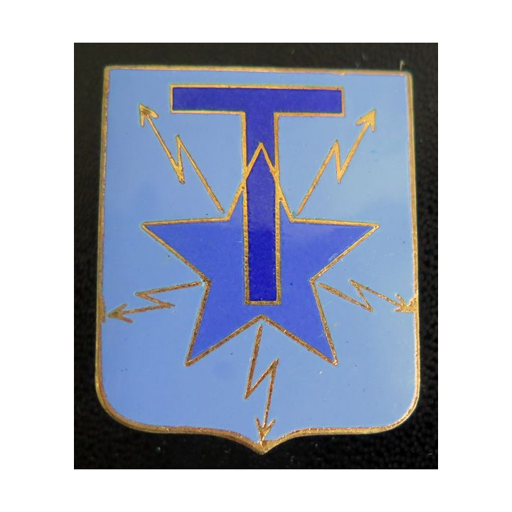 Insigne des transmetteurs isolés de hauteur 36  mm en émail 
