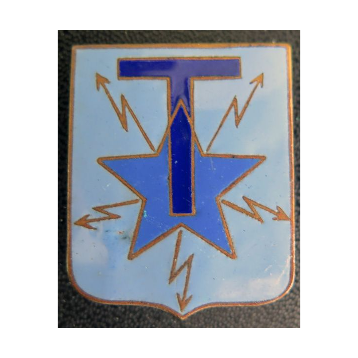 Insigne des transmetteurs isolés de hauteur 36  mm en émail