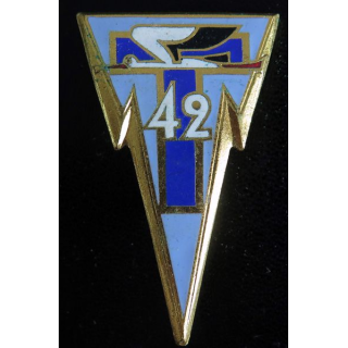42° RT :  42° régiment de transmissions de fabrication Drago Paris H. 640 en émail