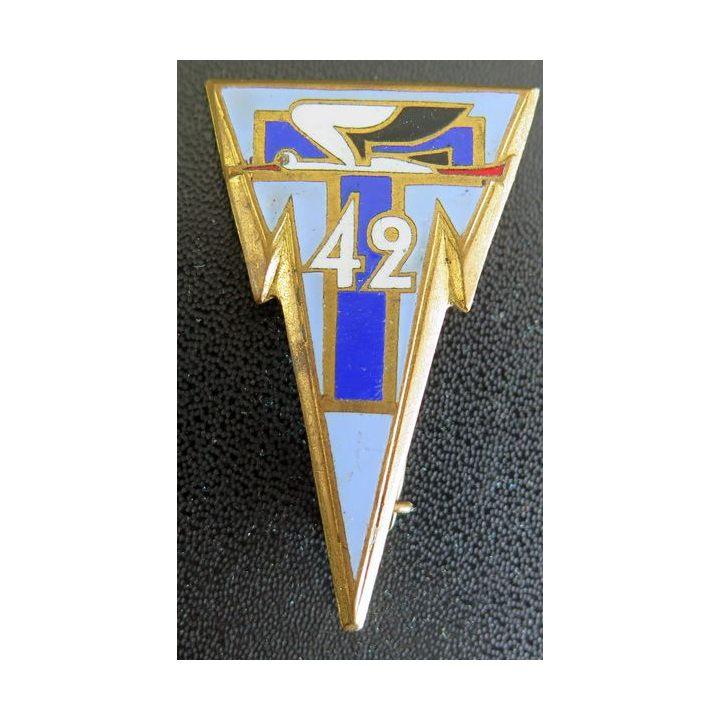 42° RT :  42° régiment de transmissions de fabrication Drago Paris H. 640 en émail