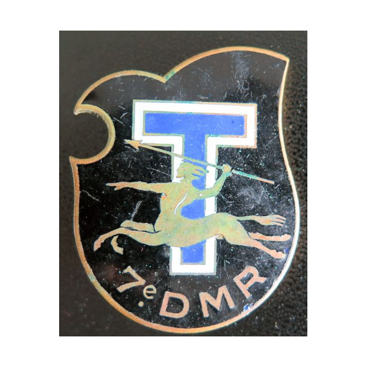 Trans 7° DMR : transmission de la 7° division mécanique rapide de fabrication Drago Paris G. 1206 en émail