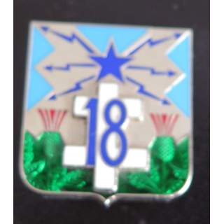 18° RT : 18° régiment de transmissions de fabrication Arthus Bertrand H. 638 en relief vert translucide