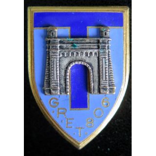 GRET 806 : Insigne du 806° groupe régional exploitation des Transmissions  Drago Paris G. 982 en émail