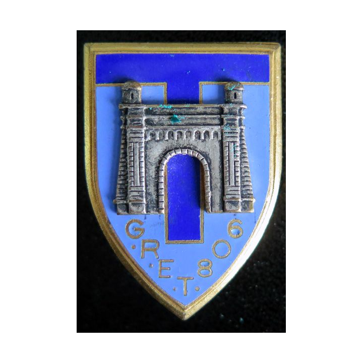 GRET 806 : Insigne du 806° groupe régional exploitation des Transmissions  Drago Paris G. 982 en émail