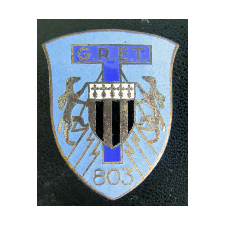 803° GRET : 803° groupe régional d'exploitation des transmissions Drago G. 855  émail