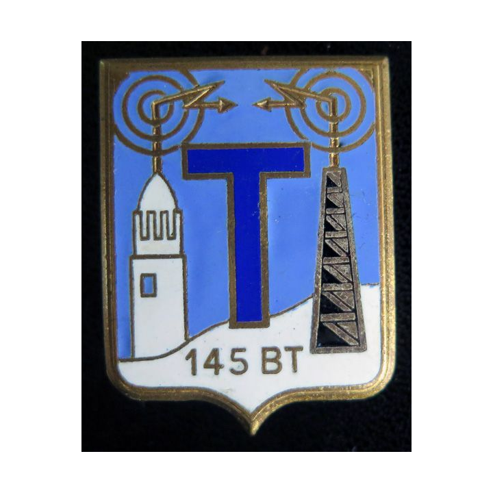 145° BT : 145° bataillon de transmissions Drago Paris G. 1607 en émail